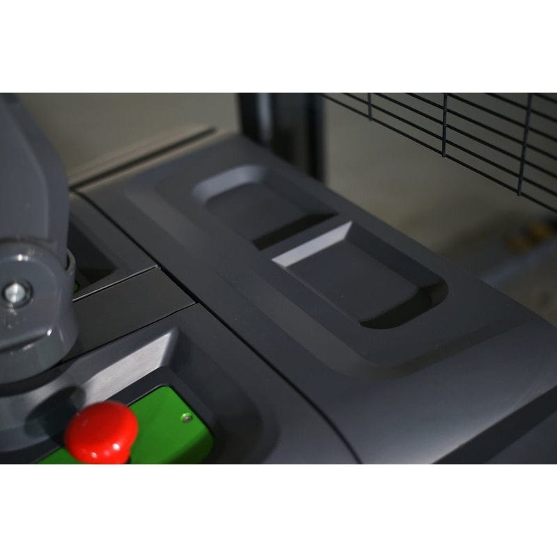 EKKO EB18C-138Li 4000 lb Lithium Straddle Stacker in close view