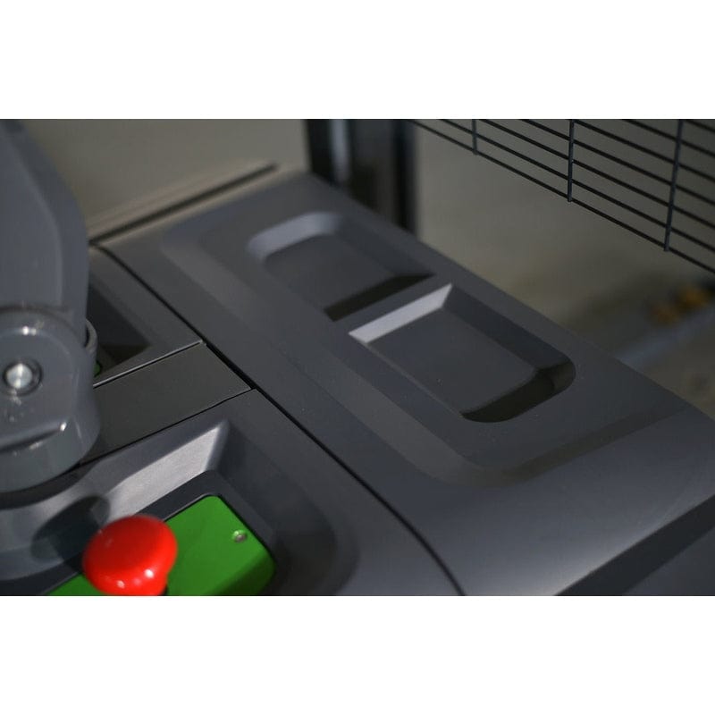 EKKO EB20CS-216Li 4400 lb Lithium Electric Straddle Stacker in close view