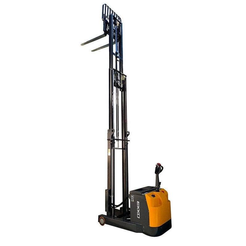 EKKO EH15TH Moving Mast Walkie Reach Truck 3300 lb Cap., 216" Height