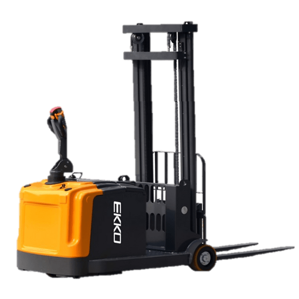 EKKO EK14-130 Counterbalanced Walkie Stacker 3300 lb Cap., 130" Height in side view