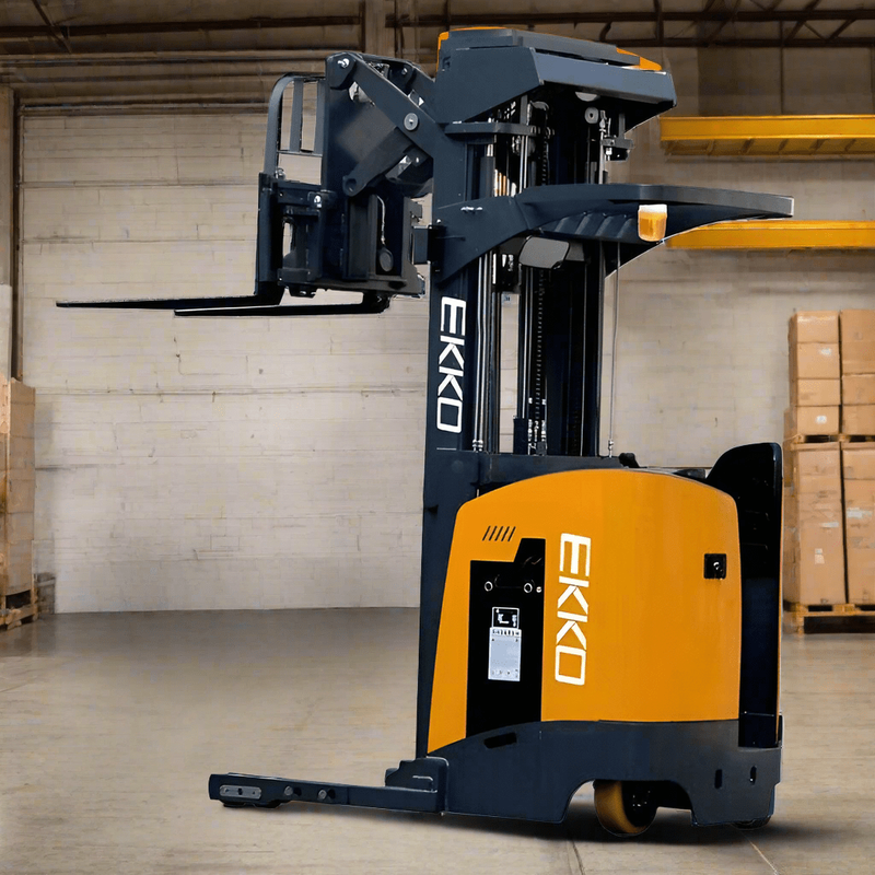EKKO EK18RRL Stand-Up NA Reach Truck 4000 lb Cap., 196"Lift Ht