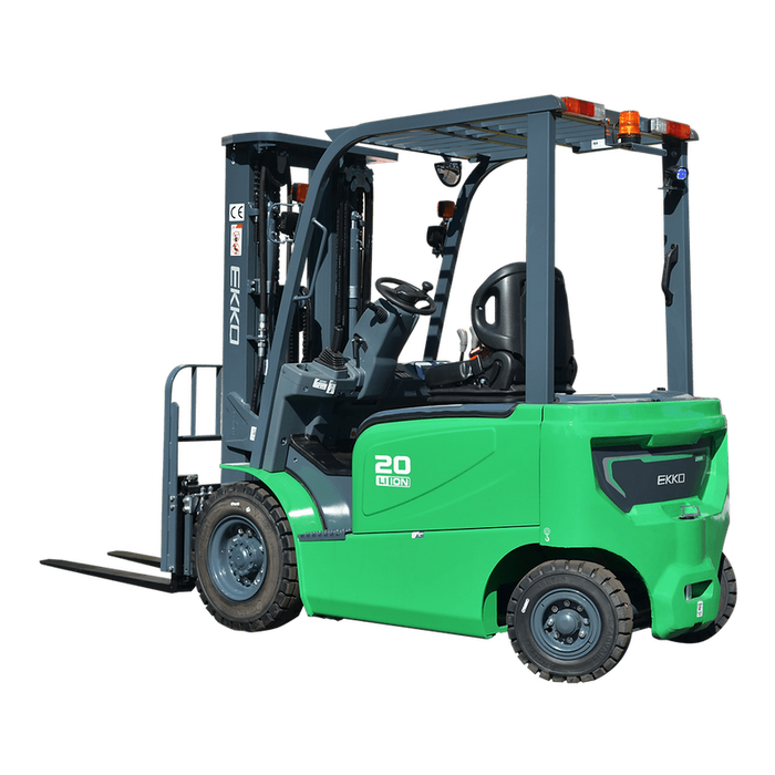EKKO EK20G-LI 4 Wheel Electric Forklift, 4500 lbs Cap., 189" Lift Ht-side view