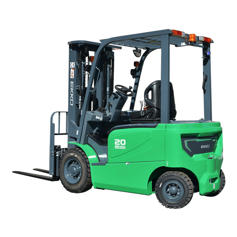 EKKO EK20G-LI 4 Wheel Electric Forklift, 4500 lbs Cap., 189" Lift Ht-side view