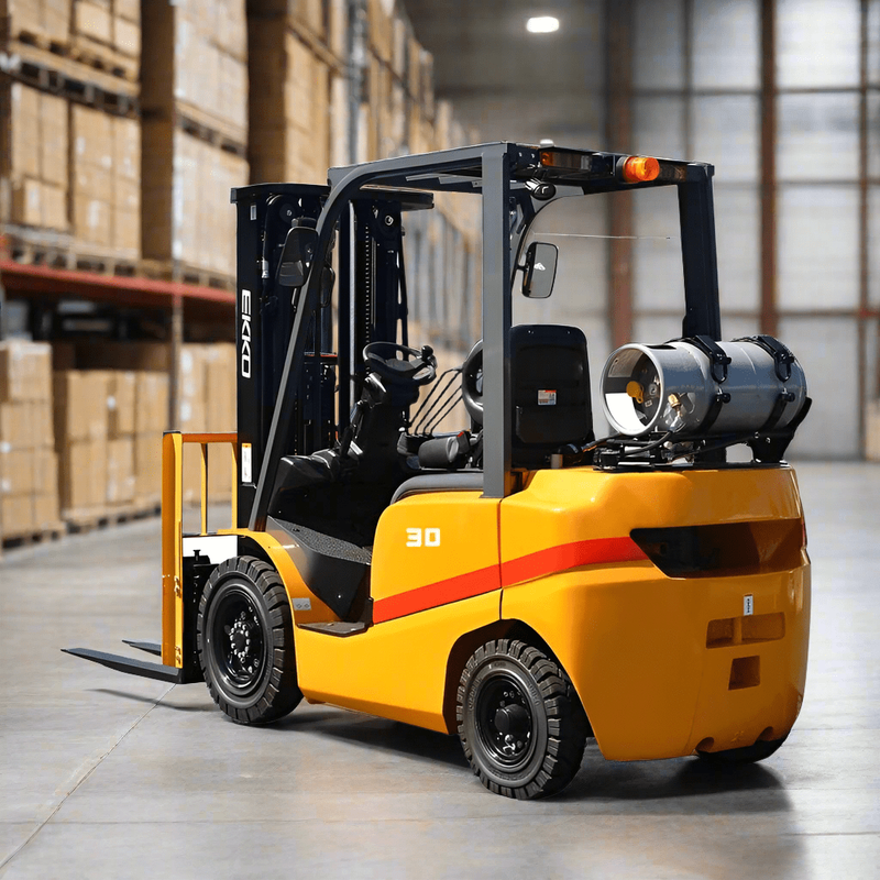 EKKO EK35D Forklift with solid pneumatic tires 7000 lbs., cap.-