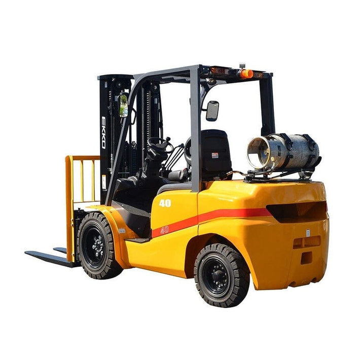 EKKO EK40TLP Forklift with solid pneumatic tires 8500 lbs., cap.- side view