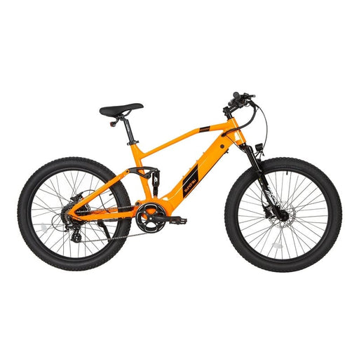 Eunorau Defender Fat Tire Dual Motor Electric Mountain Bike in Orange Color Facing the Right