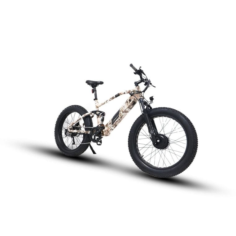 Eunorau Defender-S Dual Motor Fat Tire Electric Mountain Bike in forest cobra color in front view