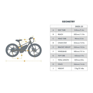 Eunorau E-Kids 20 Electric Fat Tire Bike for Kids specifications