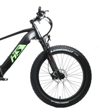 Eunorau FAT-HS Fat Tire Full Suspension Black Electric Mountain Bike kenda tire