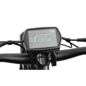 Eunorau FAT-HS Fat Tire Full Suspension Black Electric Mountain Bike led display