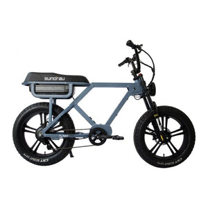 Eunorau Flash Folding Electric Commuter Bike LITE in moon black color facing the right