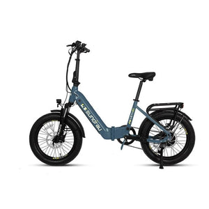 Eunorau Meta Foldable Electric Bike in blue color facing the left