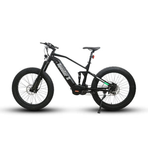 Eunorau Specter-S Fat Tire Electric Mountain Bike in black color facing the left