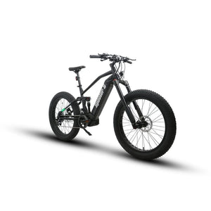 Eunorau Specter-S Fat Tire Electric Mountain Bike in black color in front view