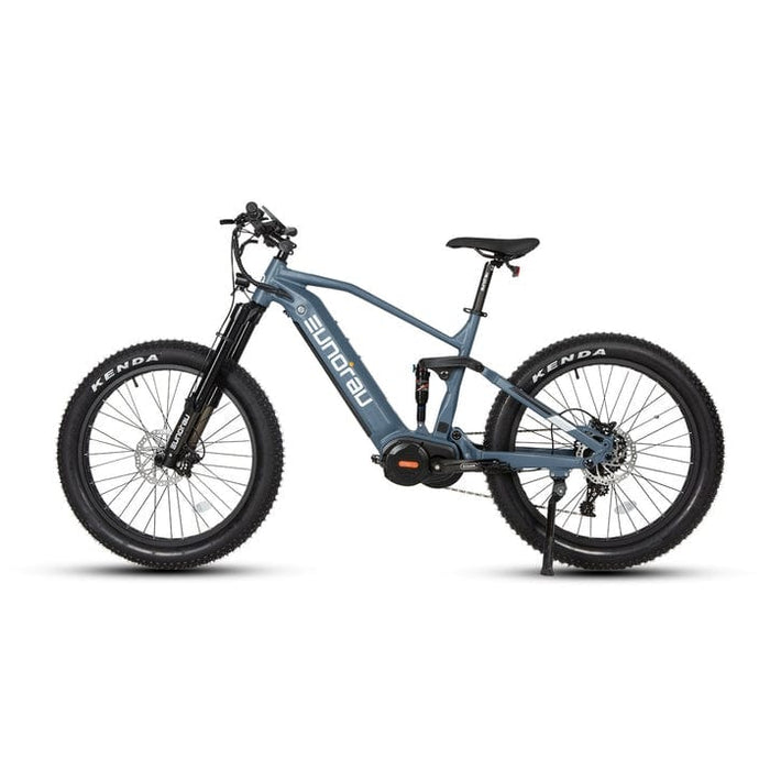 Eunorau Specter-S Fat Tire Electric Mountain Bike in moon black color facing the left