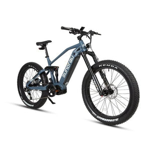 Eunorau Specter-S Fat Tire Electric Mountain Bike in moon black color in front view