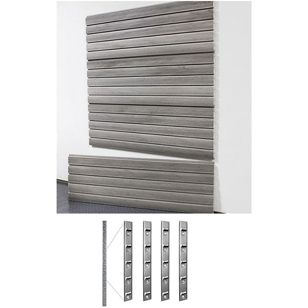 StoreWall | 4′ Heavy Duty Slatwall (4pcs) + Installstrips