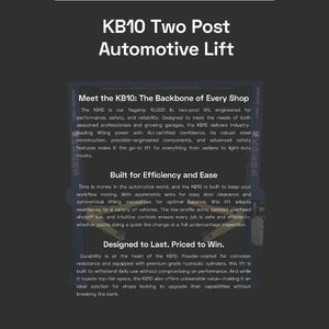 KREBS KB10/H 11800004 10,000lb 2-Post Automotive Lift Light Gray