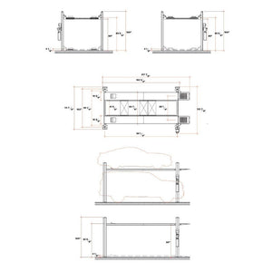 KREBS KB4/10 11100204 4-Post Lift 10,000lb Gray 