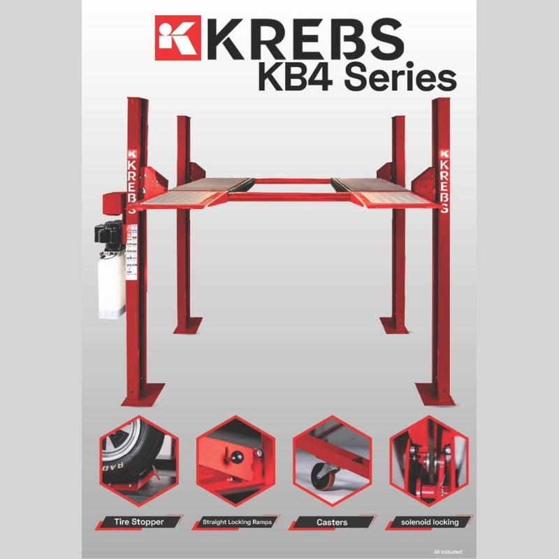 KREBS KB4/10 11100204 4-Post Lift 10,000lb Gray 