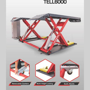 KREBS TELL600 011853001 6000lb Mid-Rise Scissor Lift - Red
