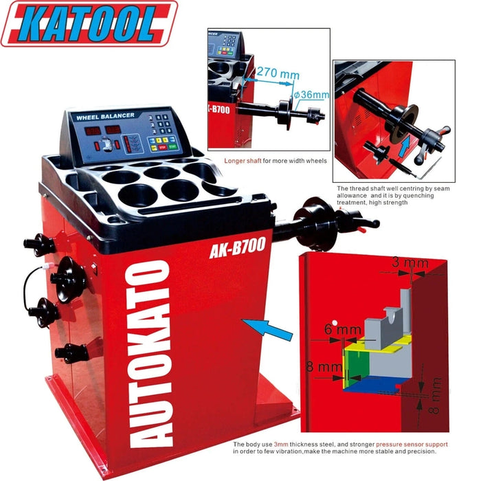 Katool Tire Changer KT-T850 & Wheel Balancer KT-B700 Combo Features