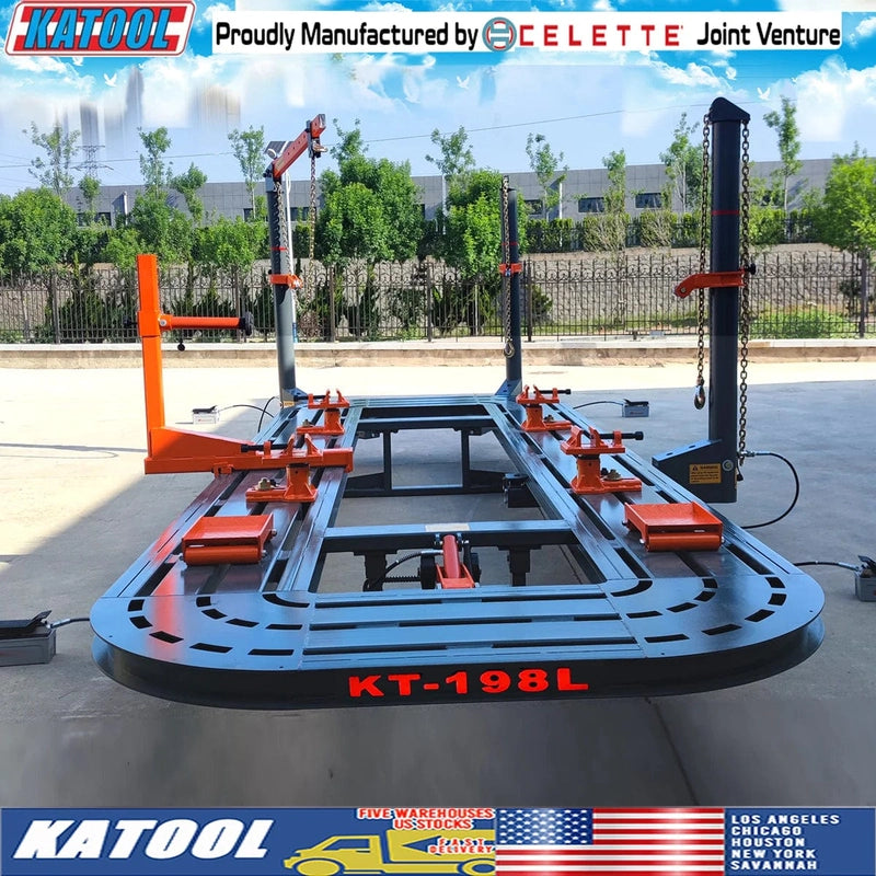 Katool KT-198L Auto Body Frame Machine Outdoor Setup