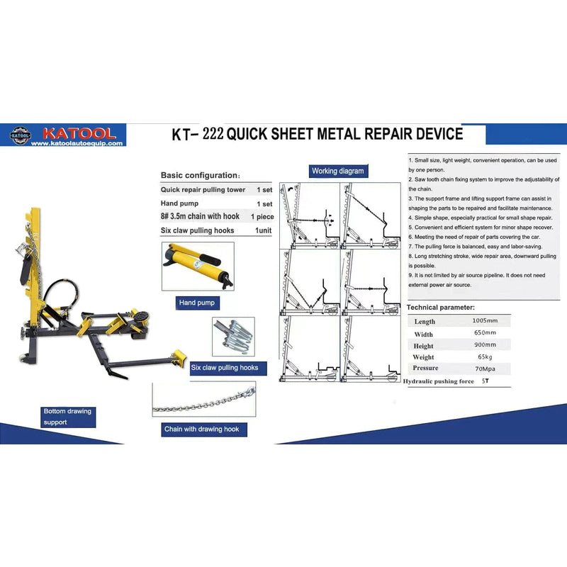 Katool KT-222 Frame Puller Straightener Guide