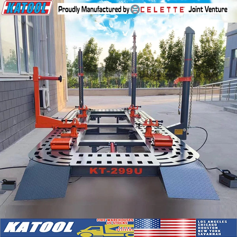 Katool KT-299U Auto Body Frame Machine Outdoor Setup