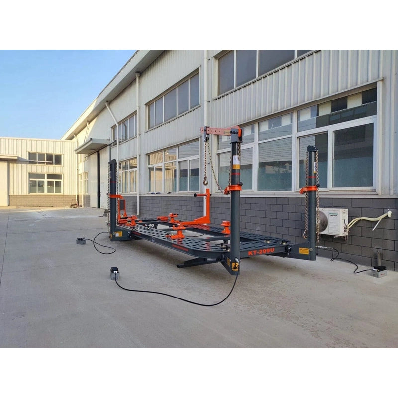 Katool KT-299U Auto Body Frame Machine in Outdoor Setup Side View