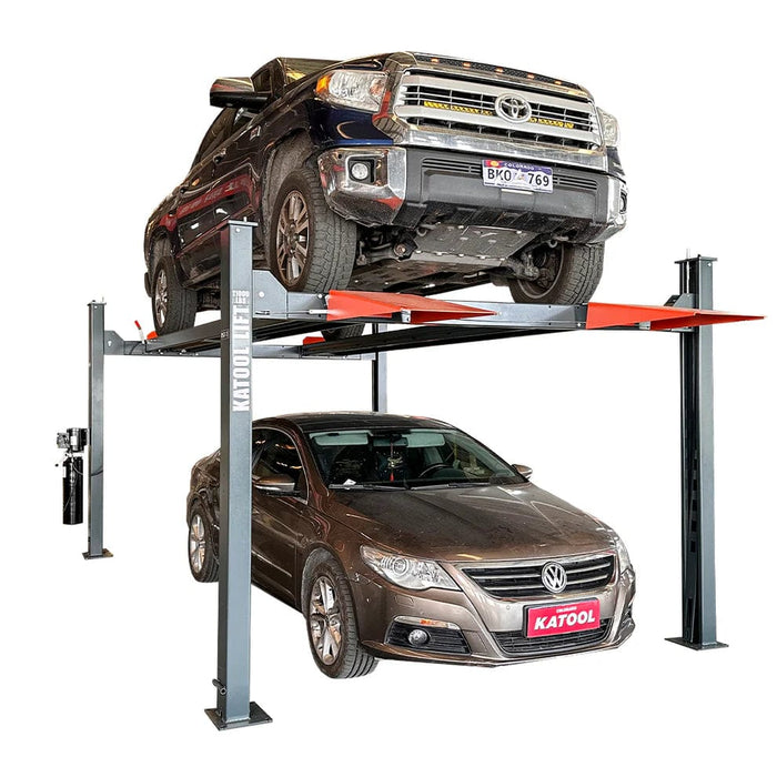 Katool KT-4H110 11,000lbs 4 Post Lift with cars