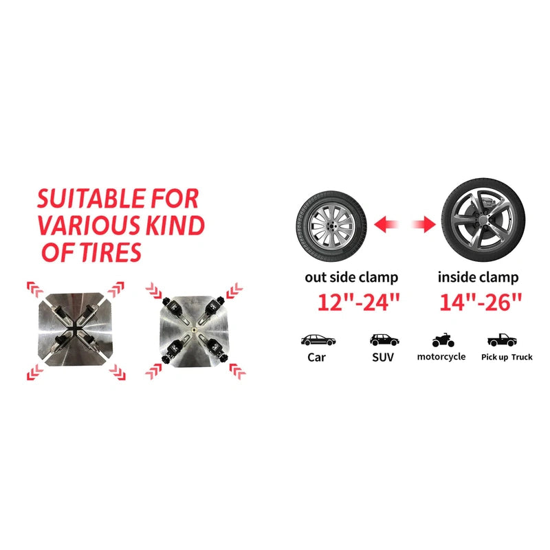 Katool KT-T830 Wheel Clamp Tire Changer Machine specifications