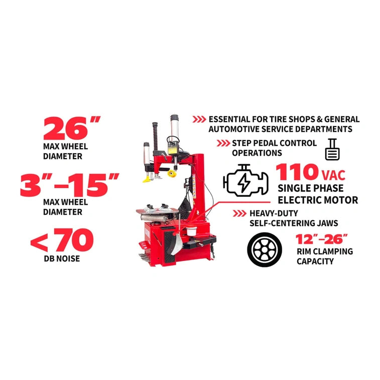 Katool KT-T830 Wheel Clamp Tire Changer Machine specifications
