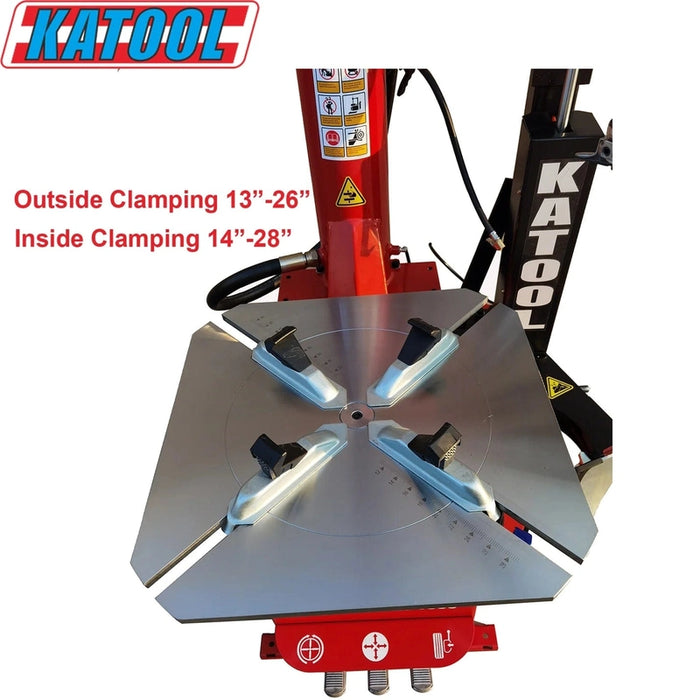 Katool KT-T835 Wheel Clamp Tire Changer Machine clamping measurement
