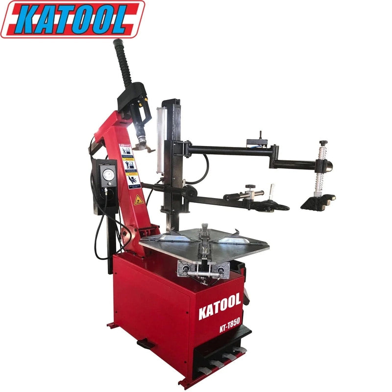 Katool KT-T850 Tilt-Arm Wheel Clamp Tire Changer Machine assist arms