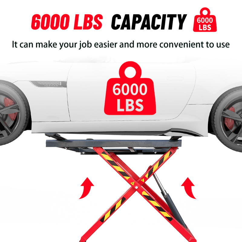 Katool KT-X66 6600 lbs Portable Mid Rise Scissor Lift Capacity
