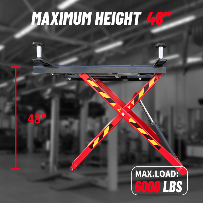 Katool KT-X66 6600 lbs Portable Mid Rise Scissor Lift Maximum Height