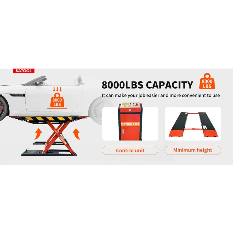 Katool X90E 8000 lbs Electric Mid Rise Scissor Lift Capacity