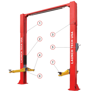 Launch Tech USA 11,000 lb Clear Floor - Asymmetric - ALI Certified features