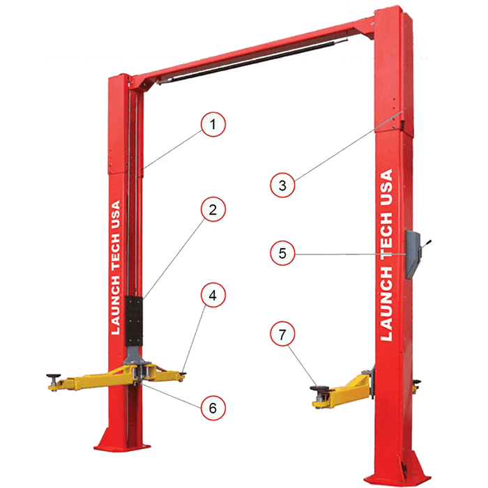 Launch Tech USA 11,000 lb Clear Floor - Asymmetric - ALI Certified features