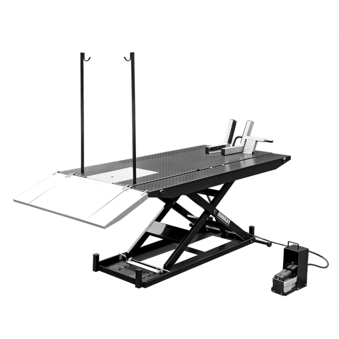 Tuxedo M-1500C-HR 1,500 lb High Rise Motorcycle Lift Bench w/ Vise, Sides, Balance Bar, Pump