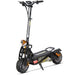 The MotoTec Ares 48v 1600w Electric Scooter by MotoTec comes in a striking black and yellow design, featuring a powerful 1600w motor, durable off-road tires, and a robust frame. Additionally, it is foldable and equipped with a removable seat for extra convenience.