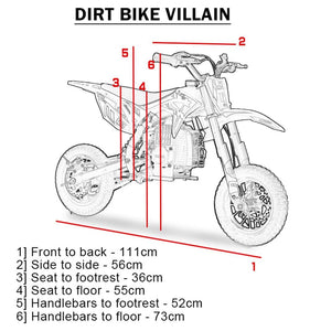 MotoTec Villain 52cc 2-Stroke Kids Gas Dirt Bike | My Garage Supplies