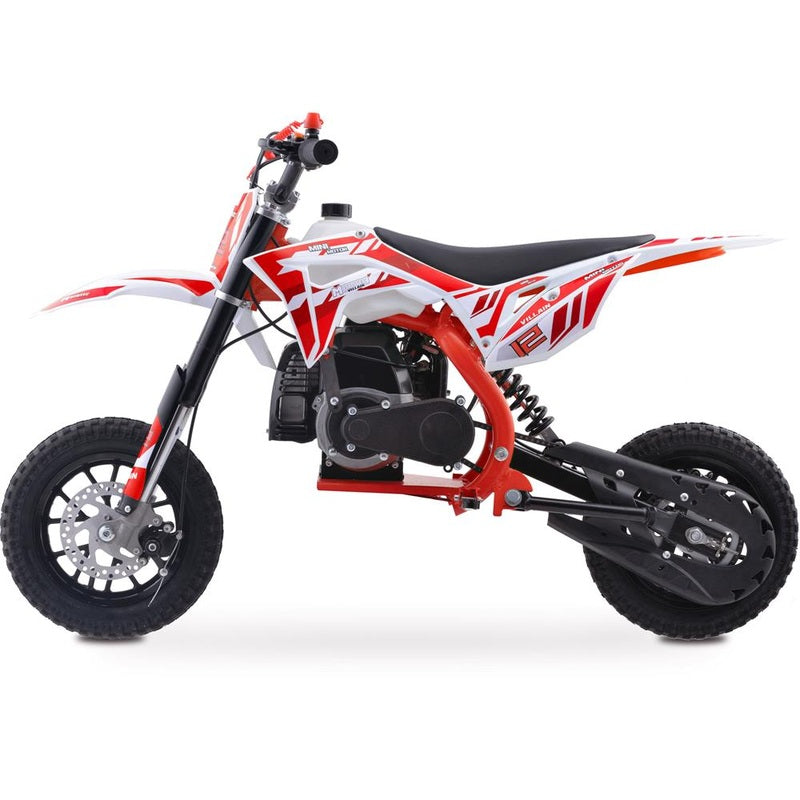 MotoTec Villain 52cc 2-Stroke Kids Gas Dirt Bike | My Garage Supplies