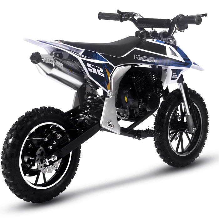 MotoTec Warrior 52cc 2-Stroke Kids Gas Dirt Bike | My Garage Supplies