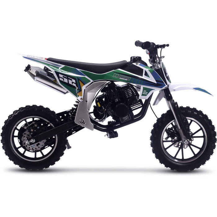 MotoTec Warrior 52cc 2-Stroke Kids Gas Dirt Bike | My Garage Supplies