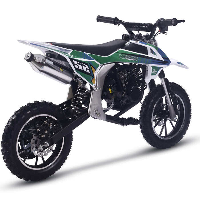 MotoTec Warrior 52cc 2-Stroke Kids Gas Dirt Bike | My Garage Supplies