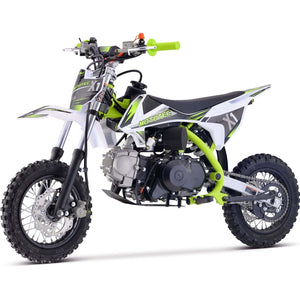 MotoTec X1 110cc 4-Stroke Gas Dirt Bike Green | My Garage Supplies