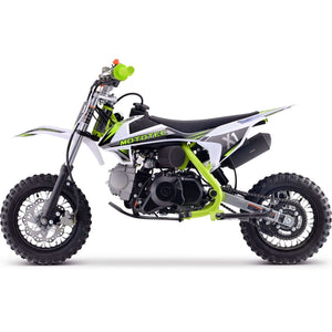 MotoTec X1 110cc 4-Stroke Gas Dirt Bike Green | My Garage Supplies
