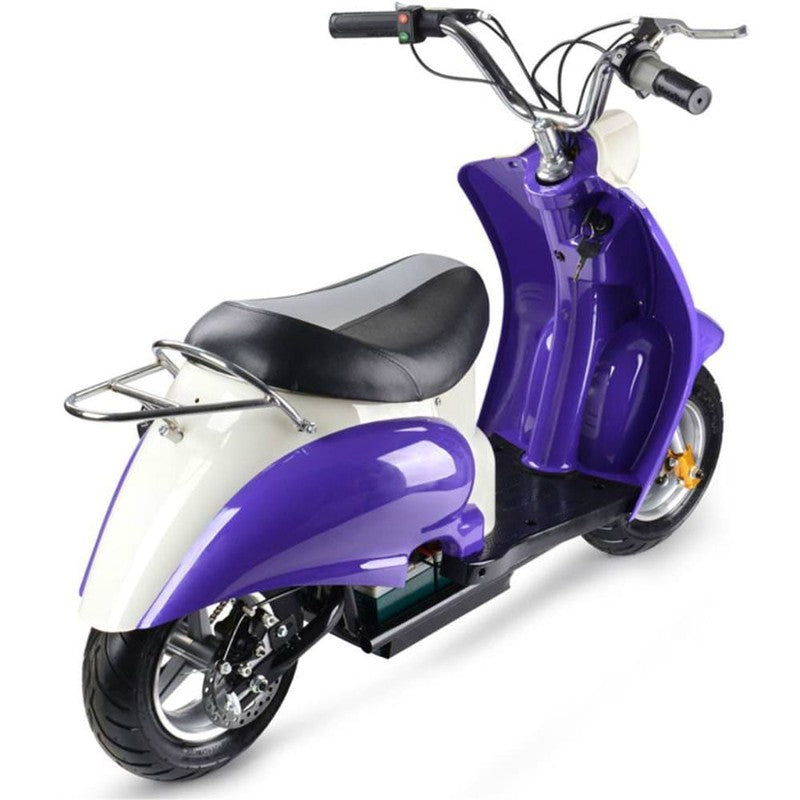 MotoTec 24v Electric Moped Purple — My Garage Supplies